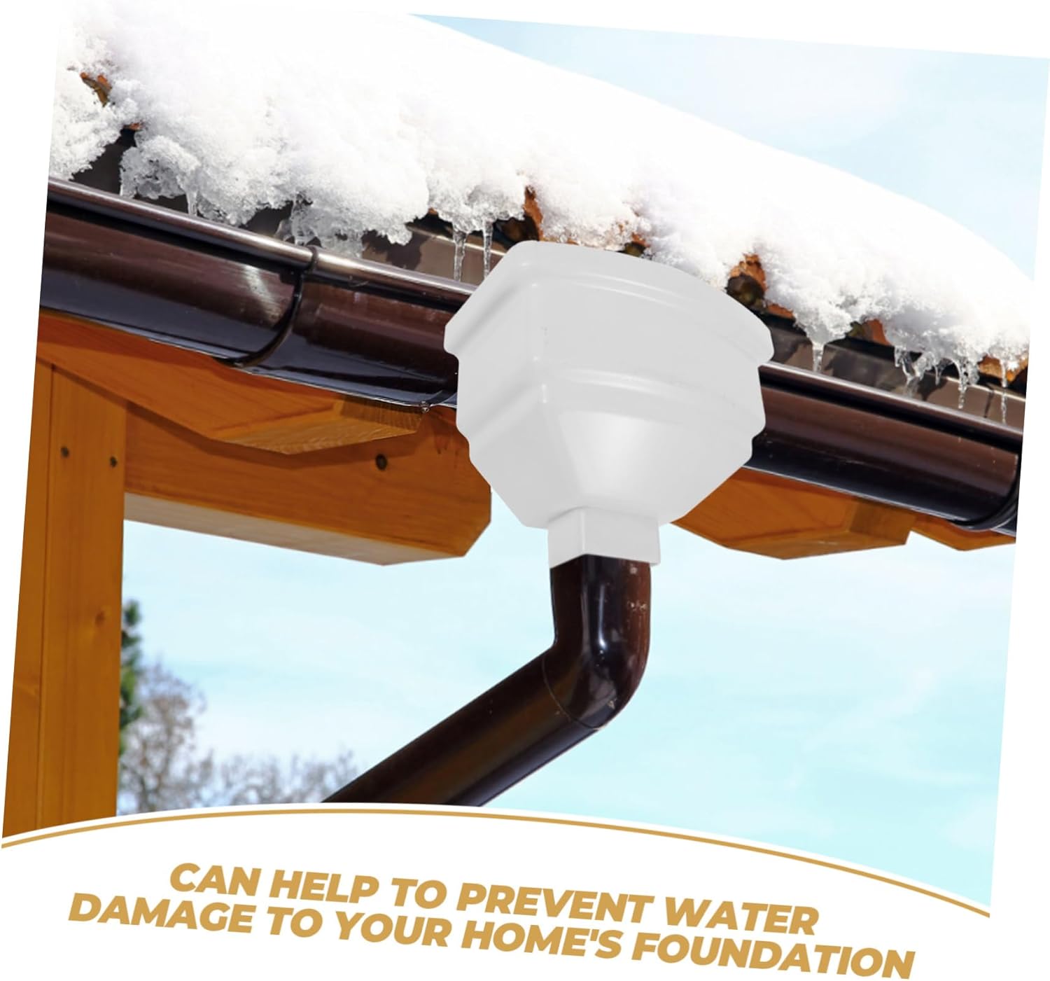Balacoo PVC Downspout Diverter Kit for Rainwater Collection Gutter Adapter Filtration System Compatible Standard Downspouts Easy Installation for Water Management