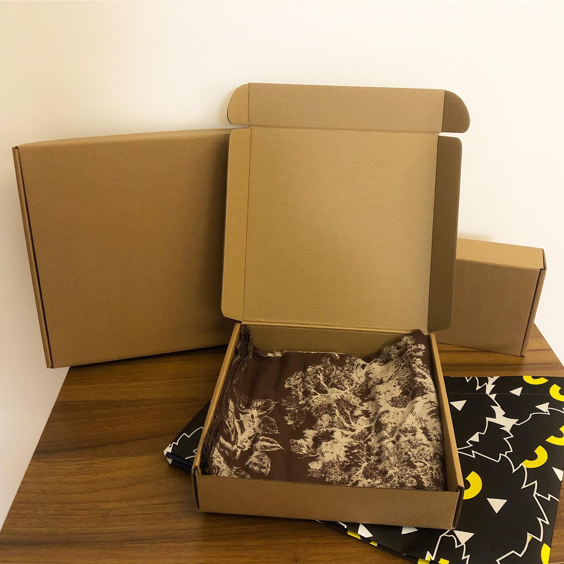 Juego de 25 cajas de envío de 9 x 9 x 2 pulgadas, caja de cartón corrugado marrón para embalaje, mudanza y almacenamiento de pequeñas empresas, embalaje de comercio electrónico (9 x 9 x 2 pulgadas)