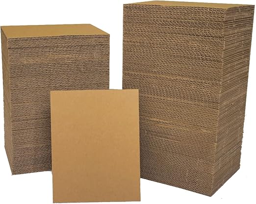 5x7 Inch Corrugated Cardboard Sheets, Premium Brown Kraft Corrugated Pads Cardboard Inserts Bulk