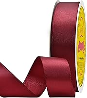 Vista 296 de Cinta de satén plateada de doble cara de 1-1/2 pulgadas x 50 yardas, cinta plateada de poliéster para envolver regalos, muy adecuada para bodas