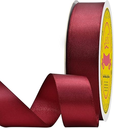 Miniatura 1351 de Cinta de satén verde esmeralda de doble cara de 1-1/2 pulgadas x 50 yardas, cinta de poliéster verde esmeralda para envolver regalos, muy adecuada