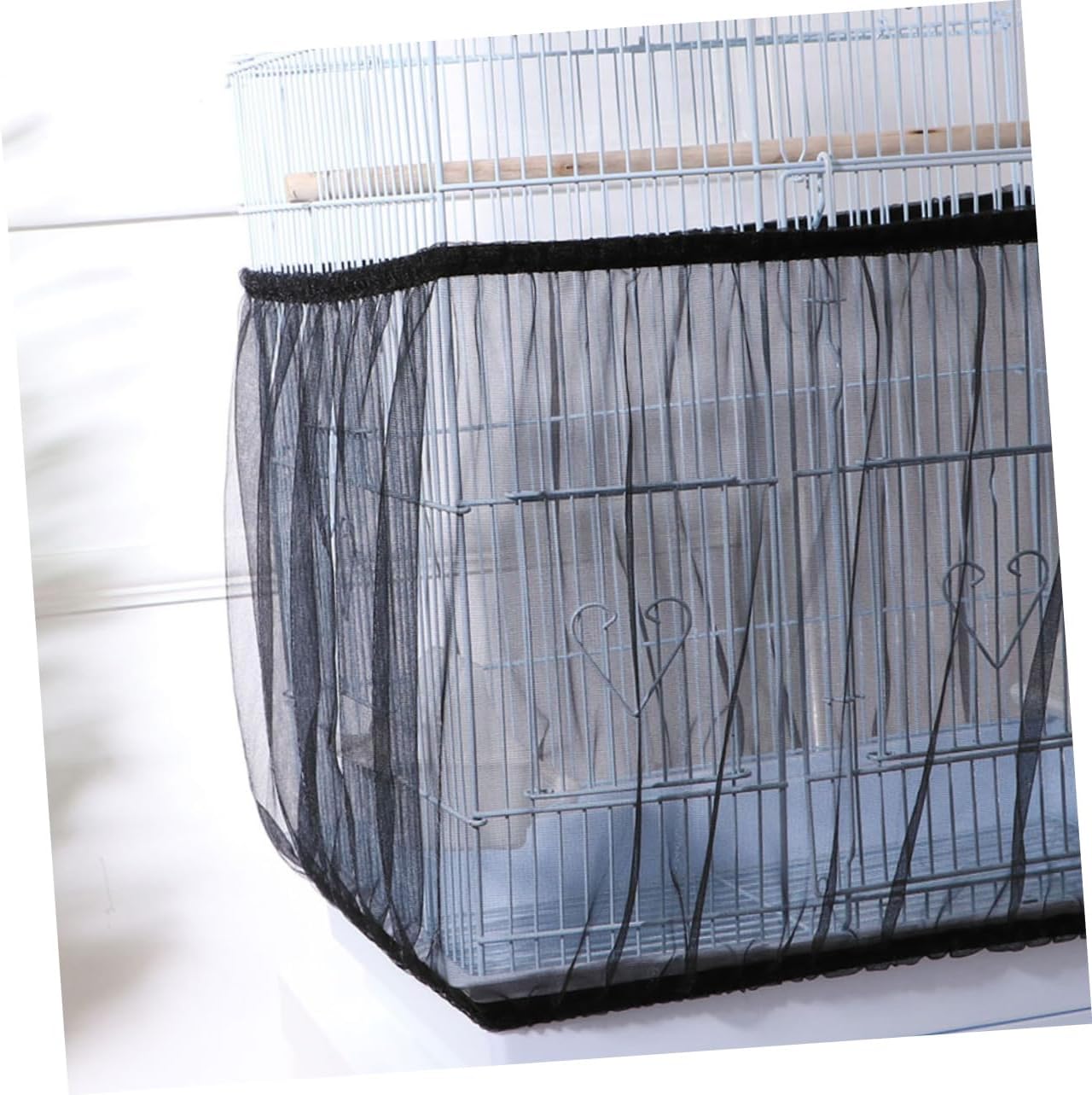 POPETPOP 6pcs Birdcage Cover Mesh Netting Gauze Shield for Parrot and Bird Cages Easy to Install and Detach Breathable Design for Environment