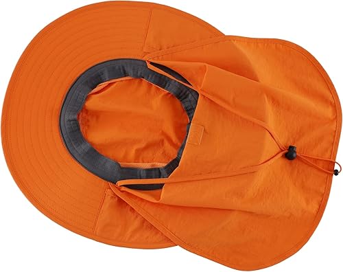 Miniatura 5 de Home Prefer Sombrero de malla para exteriores UPF50+ Sombrero de pesca de ala ancha con solapa para el cuello