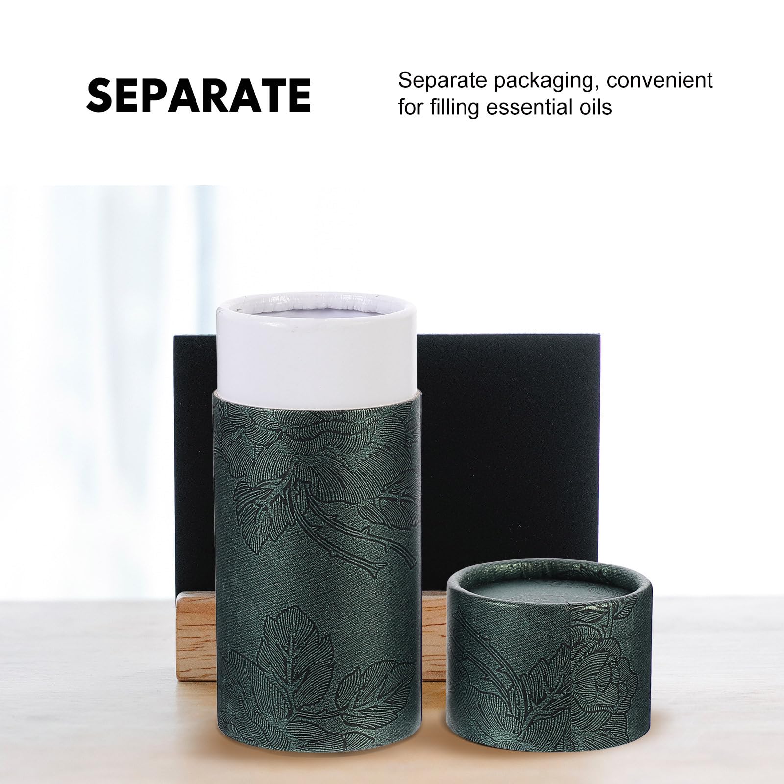 VILLCASE Scatola Cilindrica in Carta Kraft Verde, Confezione 20 Pezzi