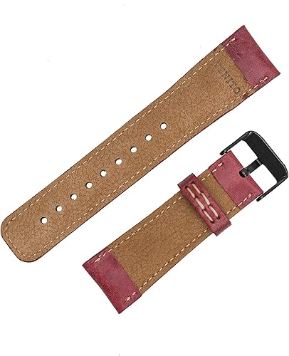 Vista 27 de Tivole - Correa de reloj de cuero de alta calidad hecha a mano compatible con Samsung Galaxy Watch 1.811 in/Gear S3 Frontier/Gear S3 Rosa nude