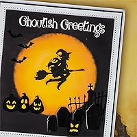 Vista 4 de SCARY GREETINGS - Troqueles troquelados para hacer tarjetas, troqueles de corte de metal, troqueles de papel para álbumes de recortes, suministros