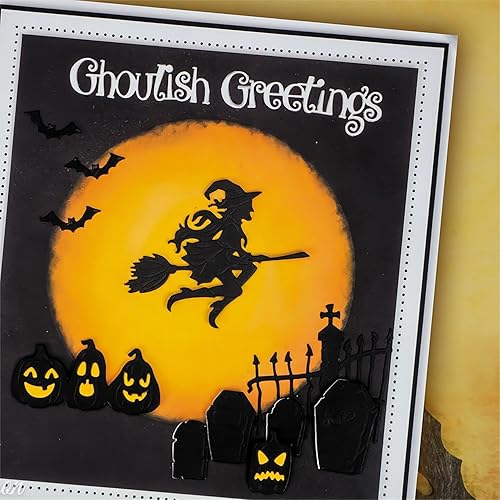 Miniatura 4 de Scary Greetings - Troqueles para hacer tarjetas, troqueles de corte de metal, troqueles de papel para álbumes de recortes, suministros de