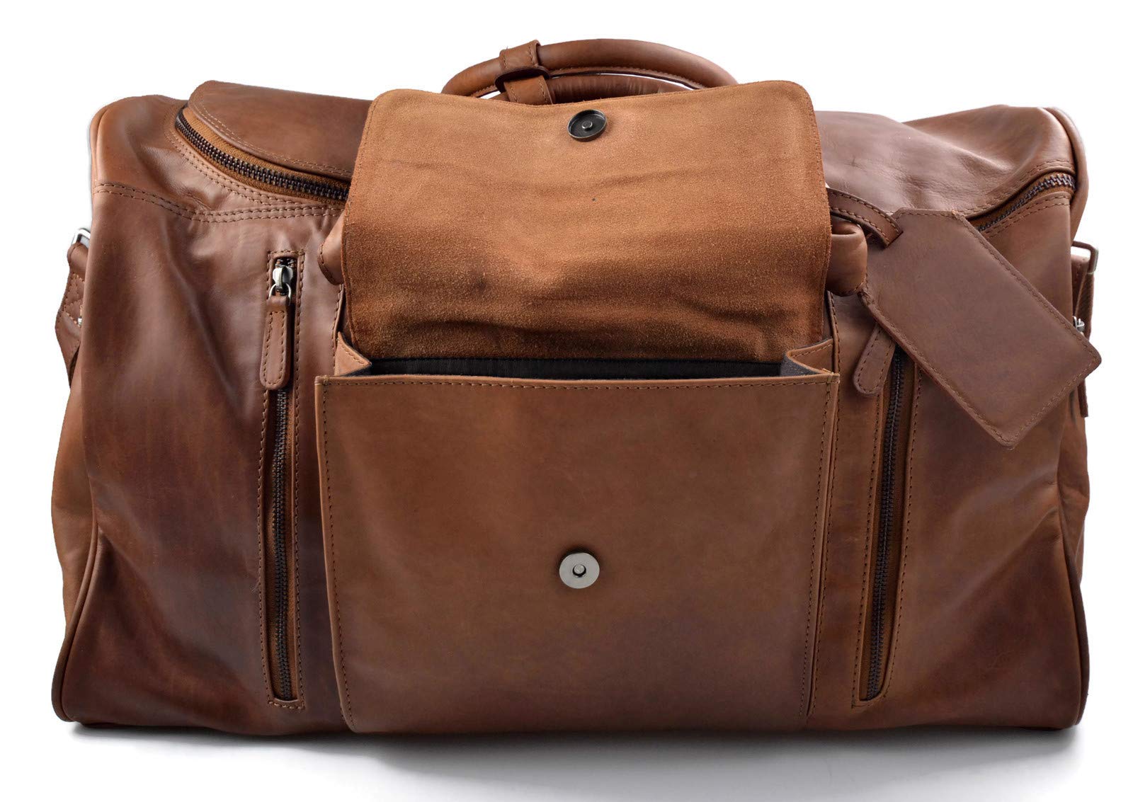 Bolsa de viaje de cuero maleta de cuero equipaje de mano bolsa de viaje grande de cuero XXL bolsa de viaje de mano marrón