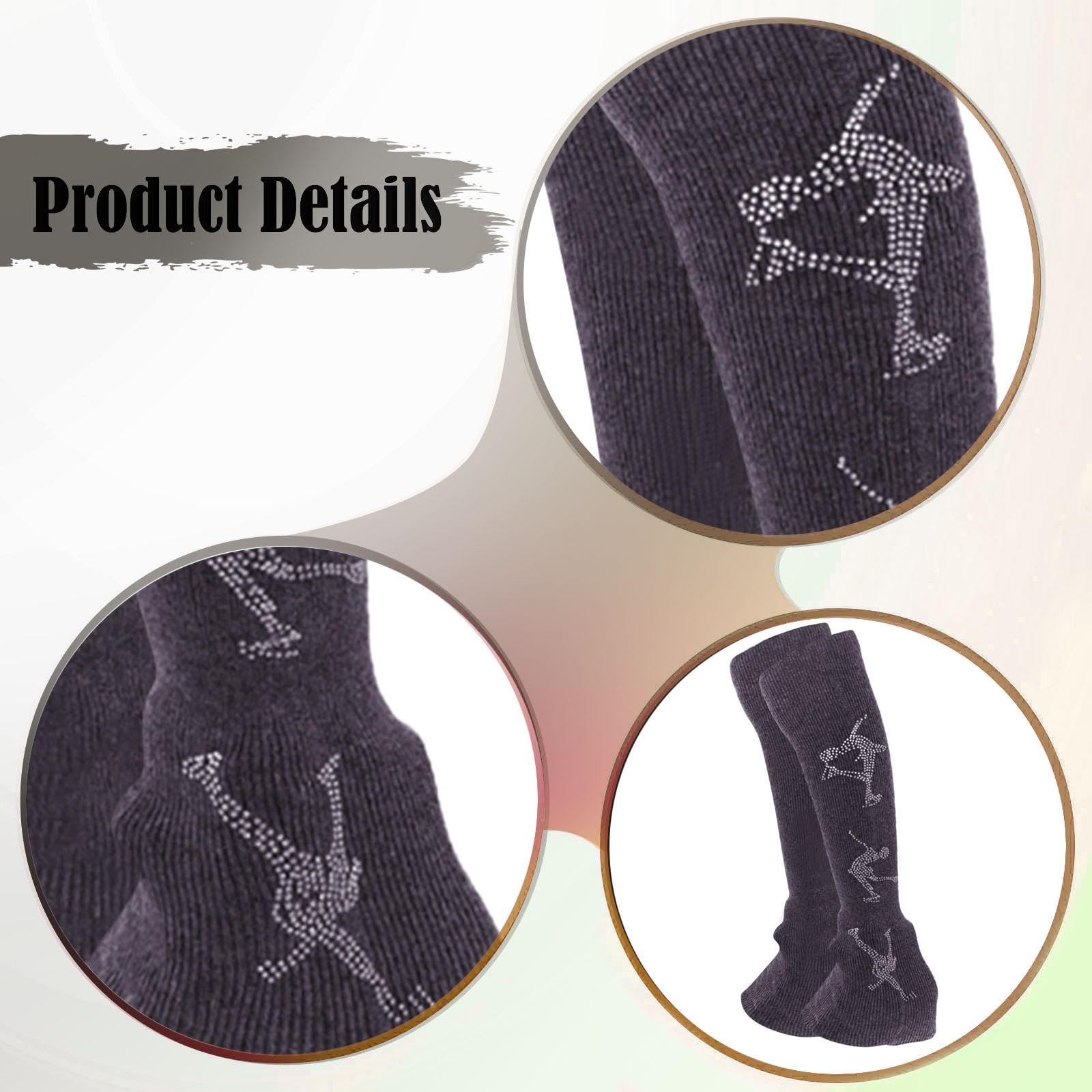Baoblaze Scaldamuscoli per Pattinaggio Artistico, 2 Pezzi, Maniche estese, Caldi, Leggeri, alla Moda, coprigambe per Allenamento di Danza Classica, Grigio Scuro
