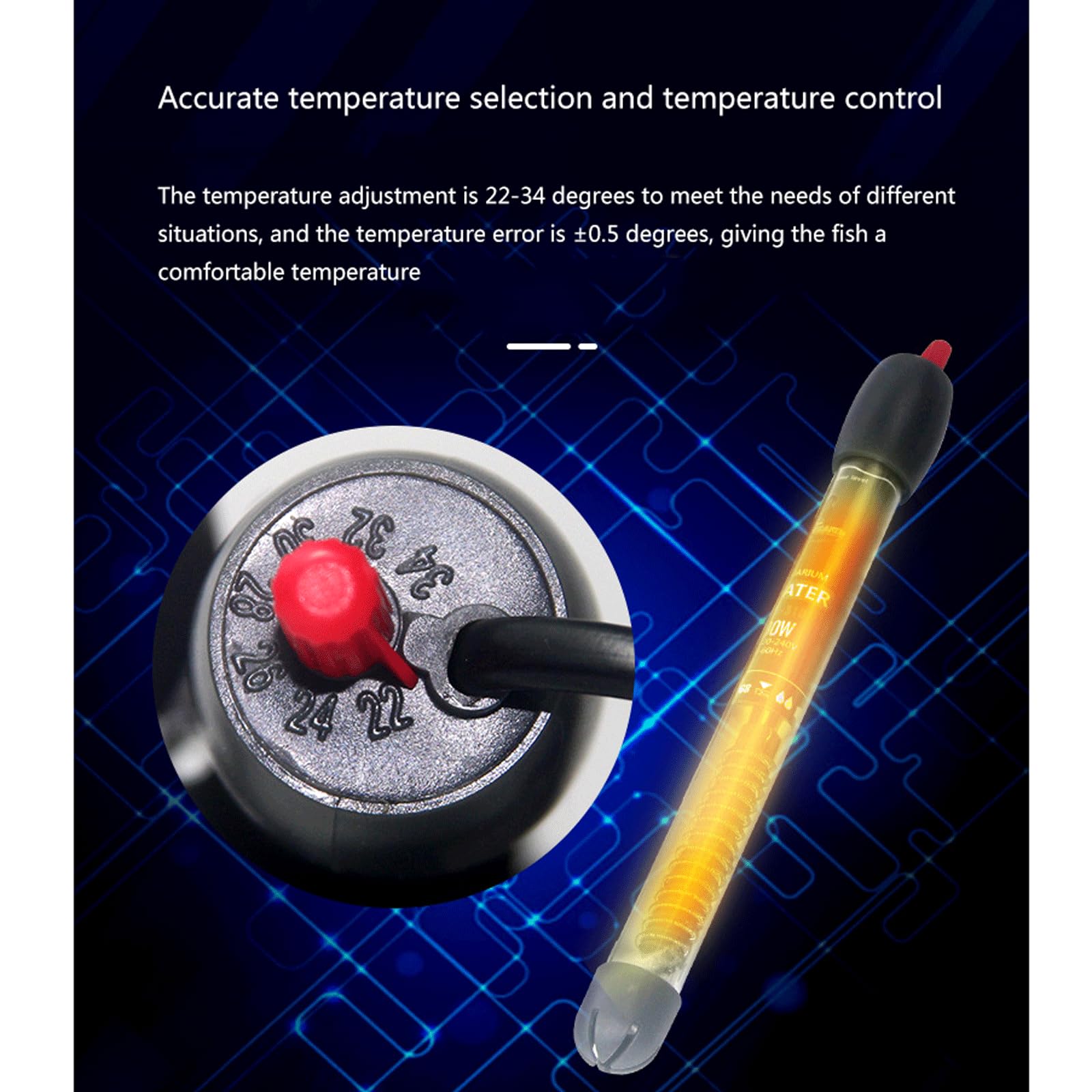 Termostato Automatico per Acquario con Barra riscaldante per Acquario, Diverse specifiche tra Cui Scegliere, 50 W (50 W)