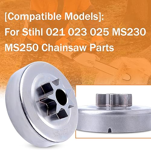 Miniatura 2 de . Kit de bomba de aceite de piñón de tambor de embrague de 325 "para Stihl 021 023 025 MS230 MS250 Saw US, tambor de embrague .325"-7T, embrague,