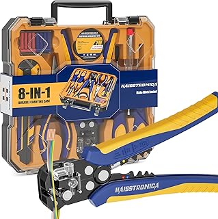 haisstronica 8 IN 1 Electrician Tool Set, Self-Adjusting Wire Stripper Kit+Self-Adjusting Wire Stripper