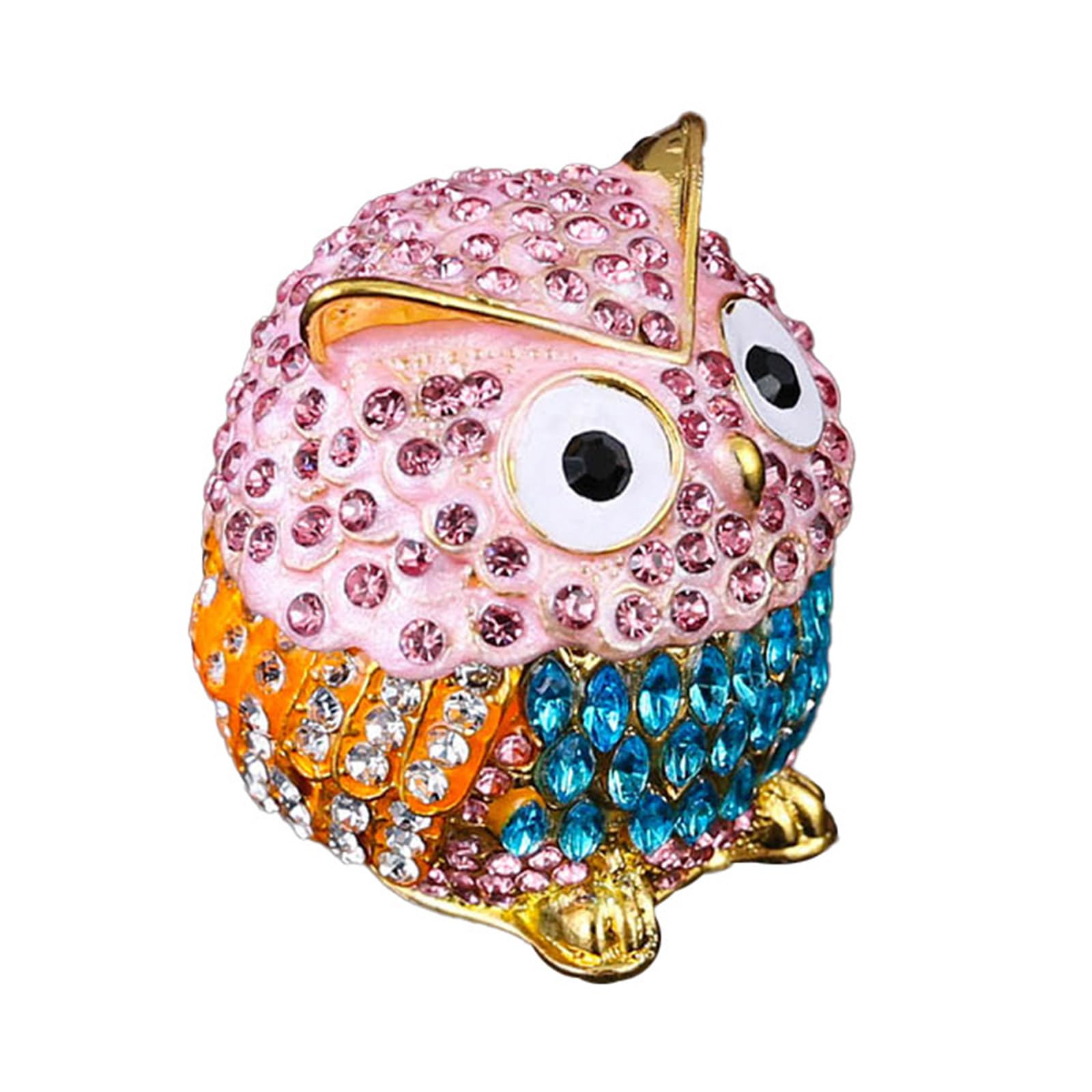 YWLUUOO Owl Decoration Metal Jewelry Organizers Multiple Compartment Decorative Box for Rings Displays Decorative Owl Jewelry Holder