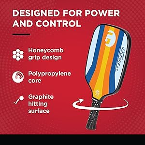 GAMMA Pickleball Paddles, Quantum Series, Micron 5.0, Neutron 5.0, Voltage 5.0, Atomic 5.0, USAPA Approved, Graphite Pickleball Paddle, Polypropylene Core, Honeycomb Grip, Great Feel, More Control