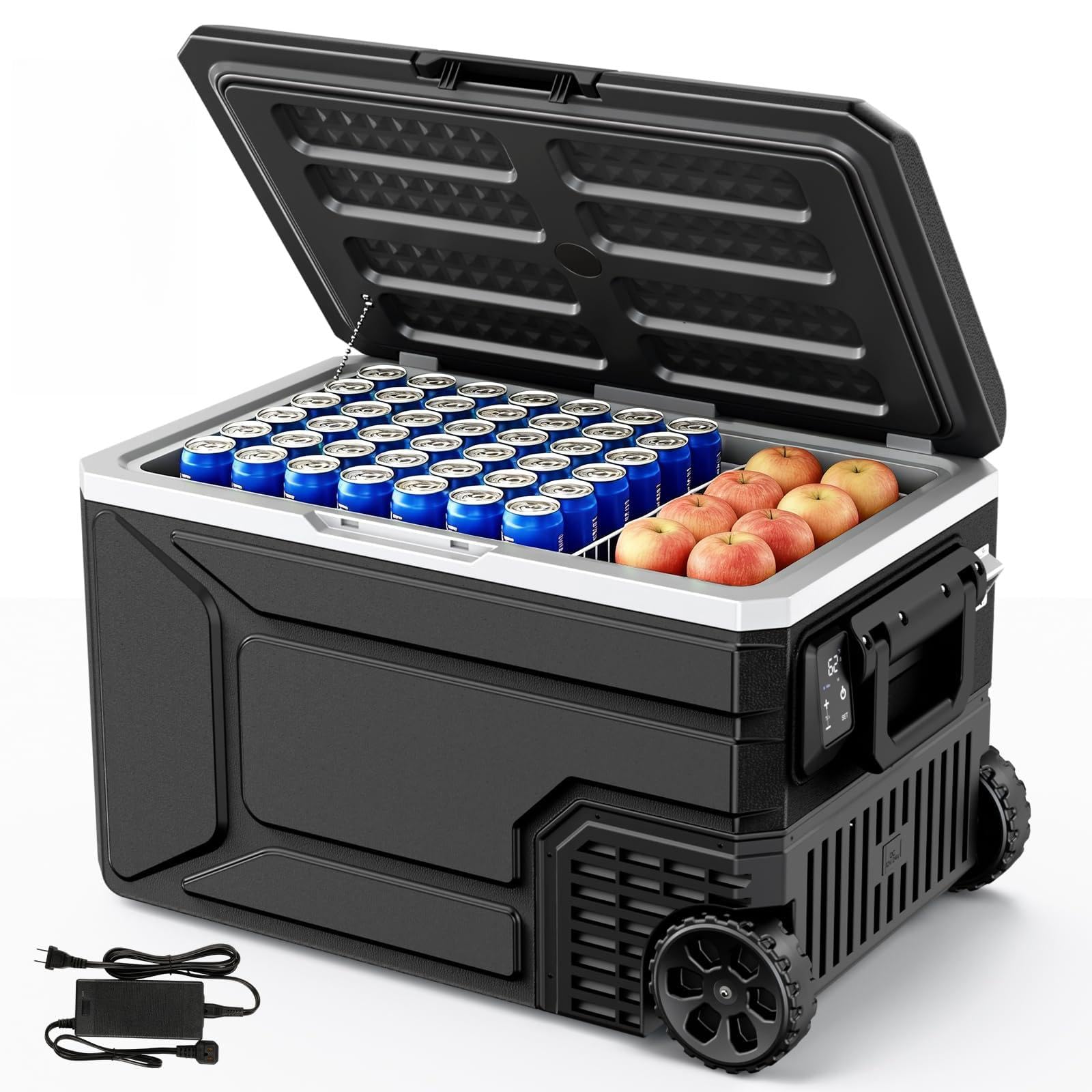 Antarctic Star 12 Volt Refrigerator 68QT Electric Cooler with Wheels