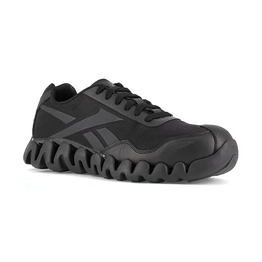 Reebok Work Men's RB3019 Zig Pulse Work Safety Composite Toe Shoe Black Construction, 12