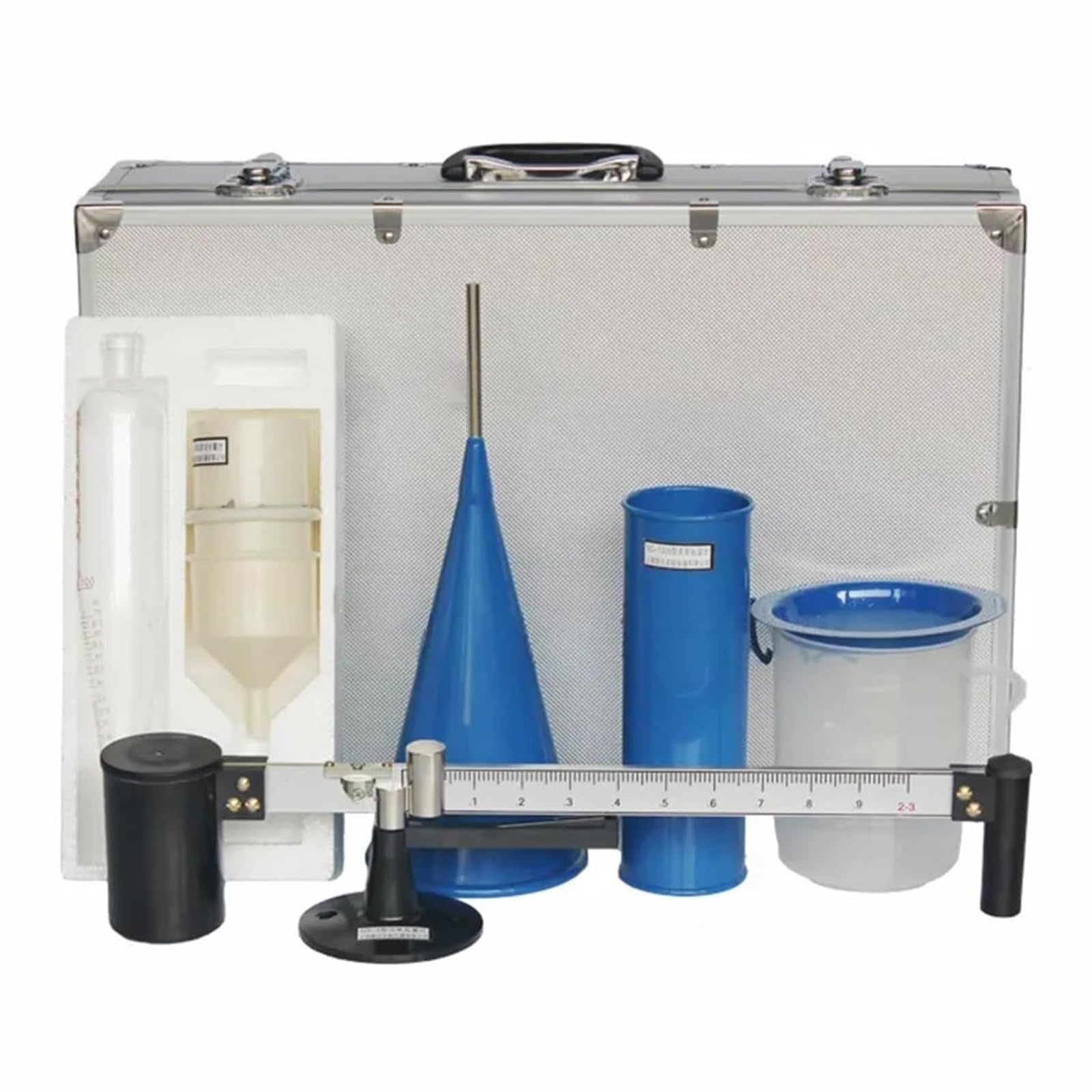 Schlammtester Kit, Hydrometer Densimeter, Sandgehaltsmesser, misst Schlammgewicht 0,96-3 g/cm³, Viskositätsbecher Kapazität 500 ml, Laborausrüstung