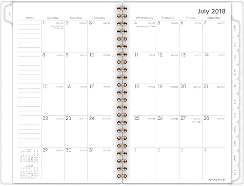 Miniatura 2 de AT-A-GLANCE Planificador semanal y mensual del año académico 2018-2019, pequeño, 4-78 x 8, Sloane Diamond (1114D-200A-19)