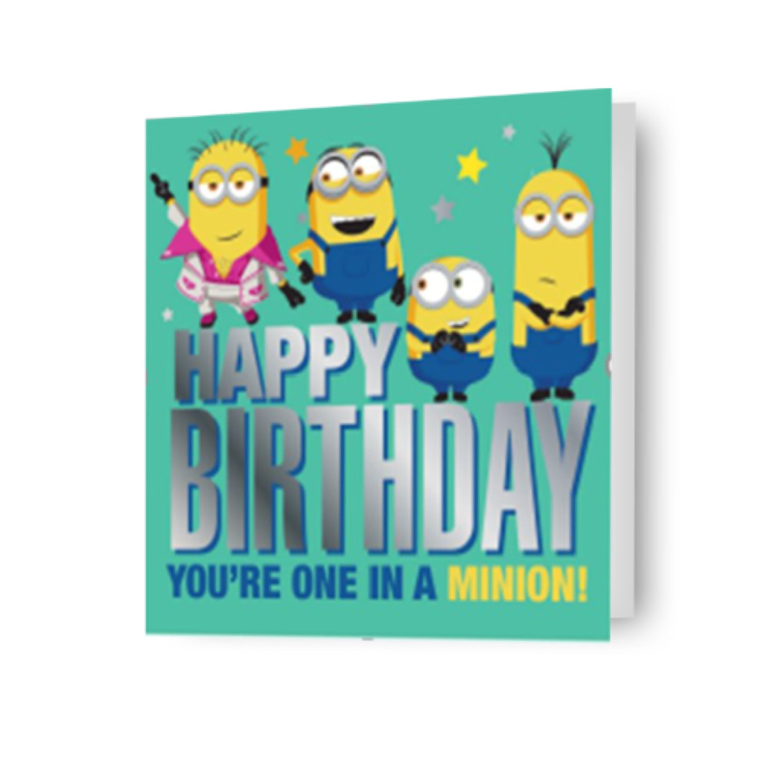 Funny Birthday Card ""You're one in a Minion"" Happy Birthday with Envelope FSC
