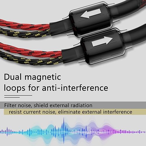 Miniatura 2 de Tertullus 1 par de cable de altavoz trenzado OFC de alta fidelidad con enchufe banana a enchufes banana para amplificador de altavoz, conciertos de