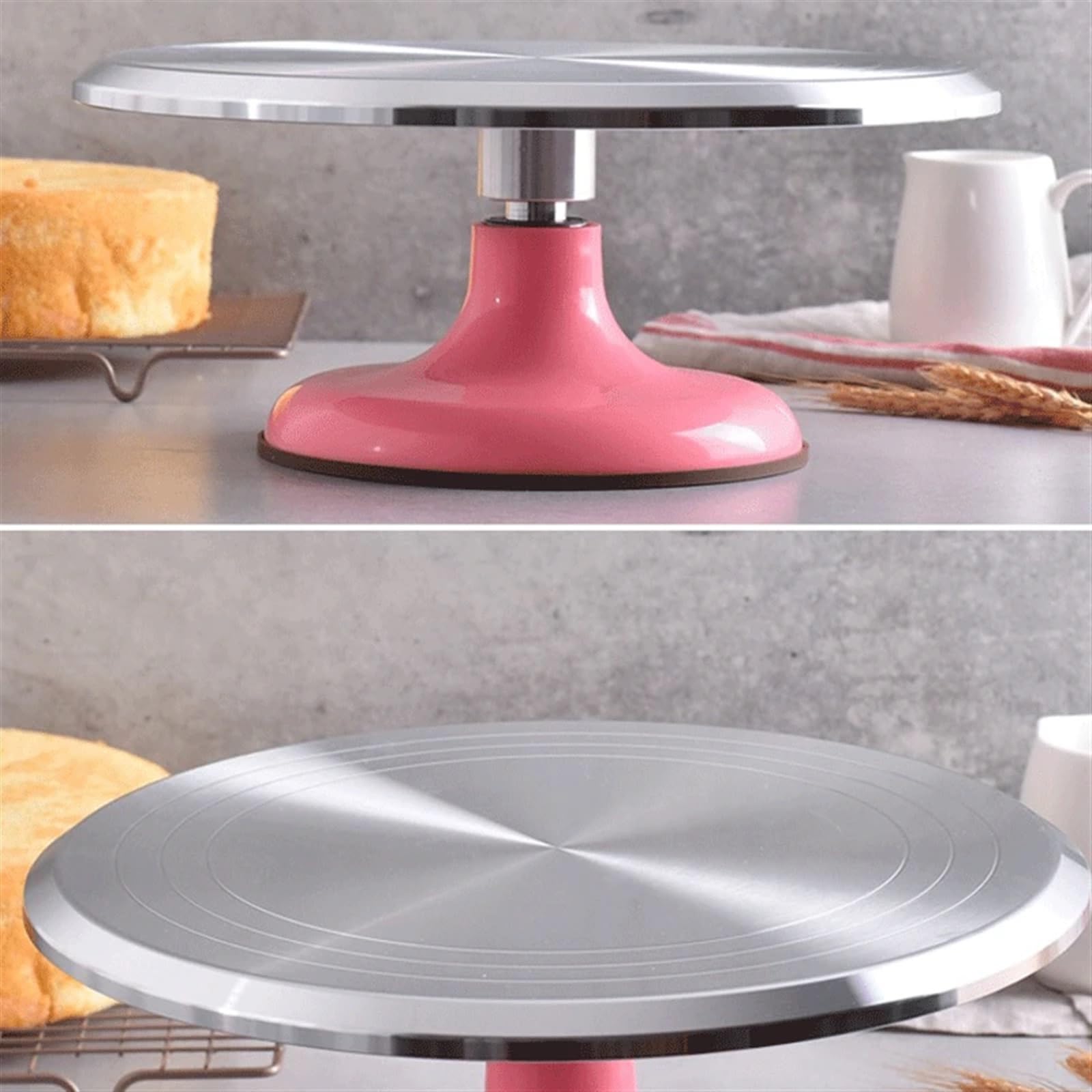 Plateau tournant à gâteau en alliage d'aluminium