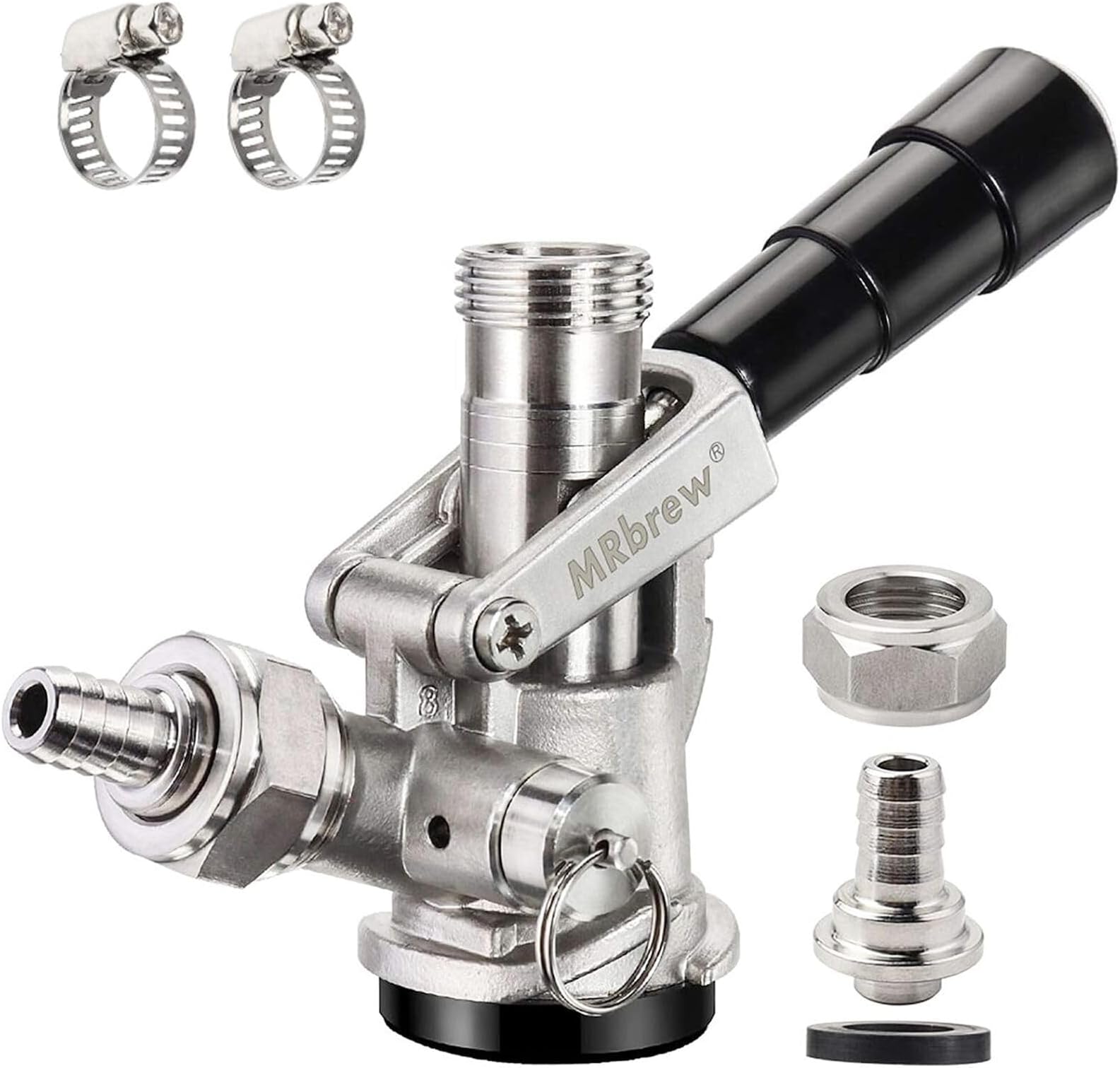 Keg Coupler, MRbrew Beer Coupler, Keg Coupler D System, Sankey Keg Coupler, All 304 Stainless Steel Keg Tap Coupler