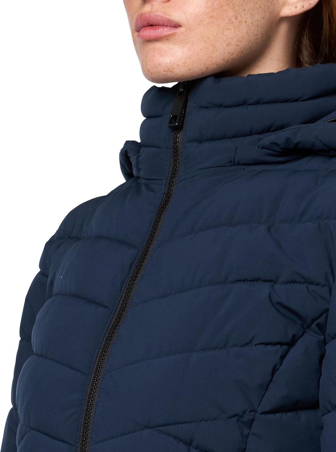 Nautica womens Stretch Puffer Jacket –winter Coat With Interior Bib, Hood & Reinforced Nylon Lining - Image 3
