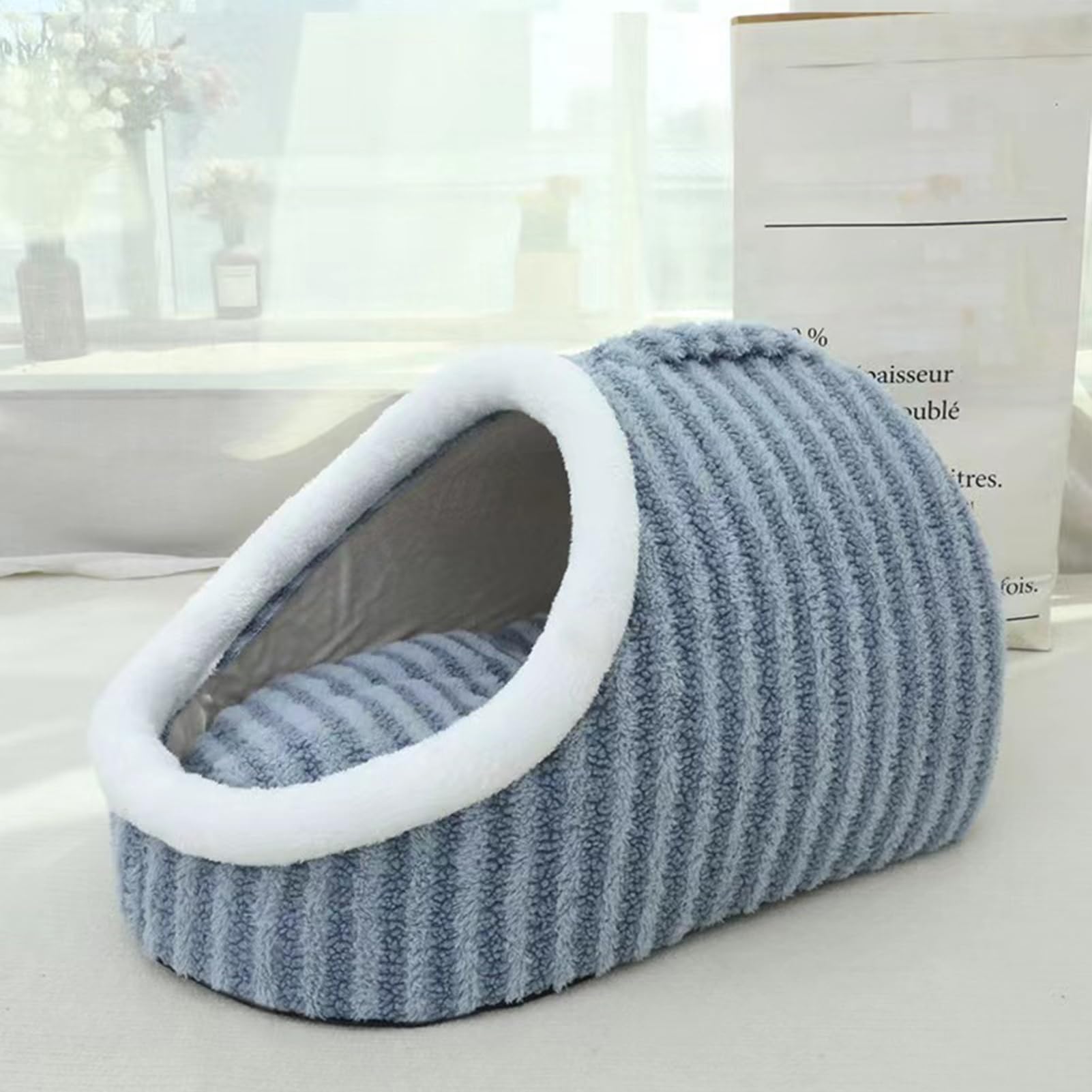 Cuccia Grotta Pantofola Gatto Cuccia Caverna Chiusa Lavabile Con Base | Pantofola Accogliente Per Animali Da Interno per Gatti, e Cani di Piccola e Media Taglia