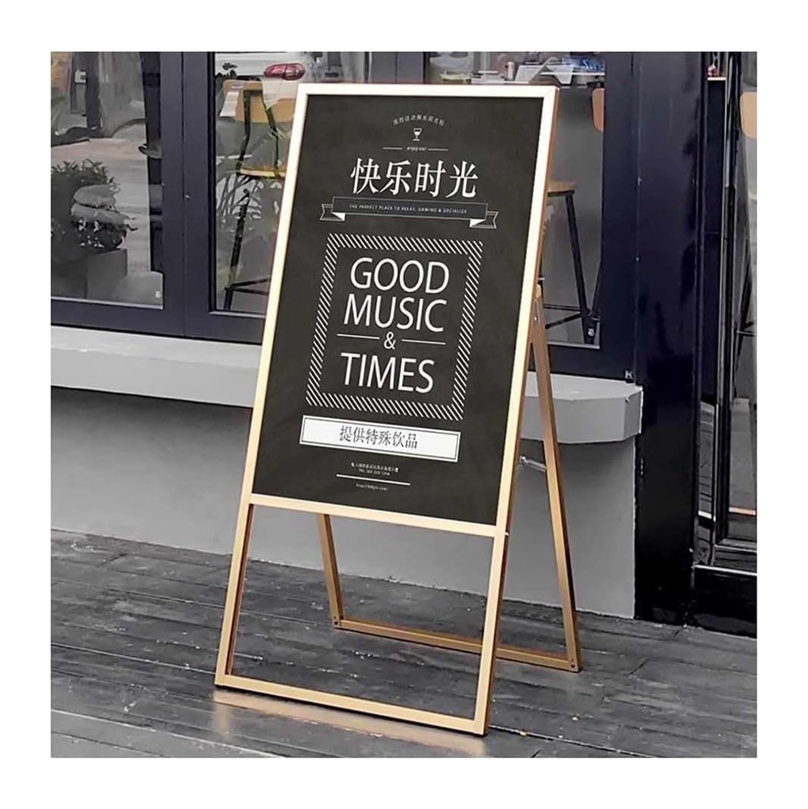 Panneau chevalet robuste et pliable pour affichage publicitaire