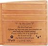 Customized Leather Front Pocket Wallet - Slim Wallet RFID Minimalist Credit Card Wallets - Personalized Gift, Brown- to My Love, S