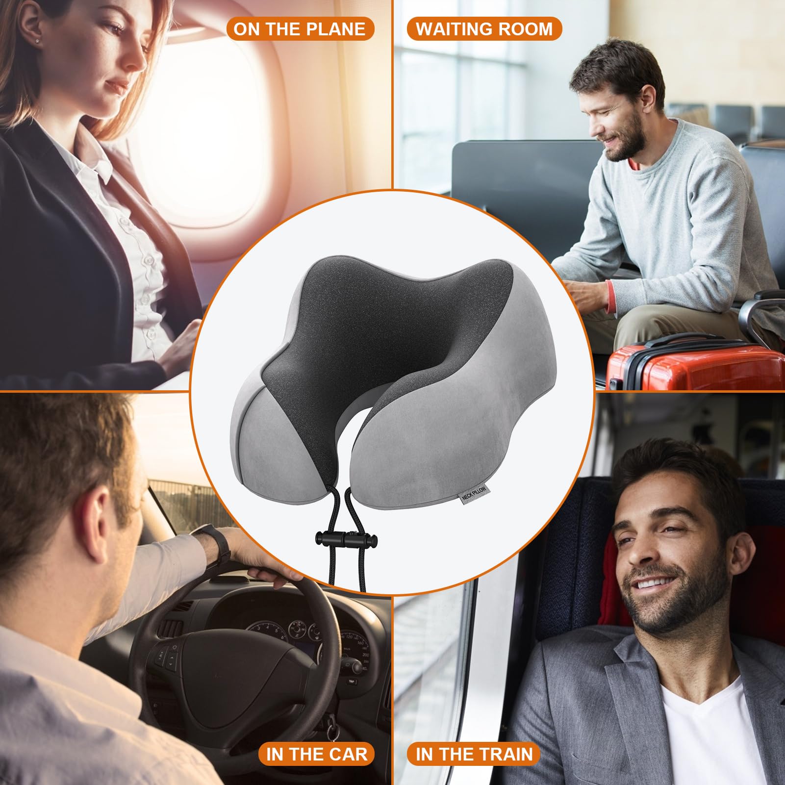 Cuscino Da Viaggio, 100% Microperline, Comodo, Classico, Leggero - Foto 11