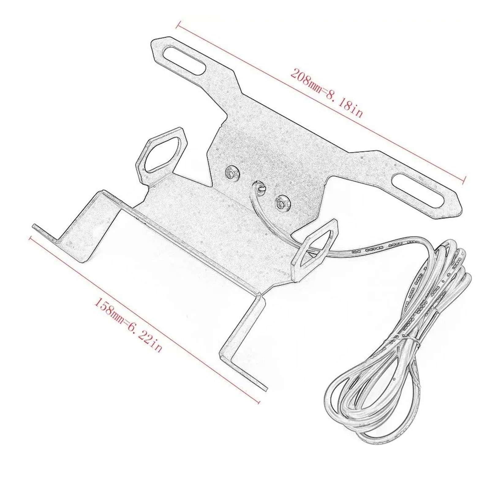 Porta targhe Moto Per CB125R CB150R CB250R CB300R 2018-2021