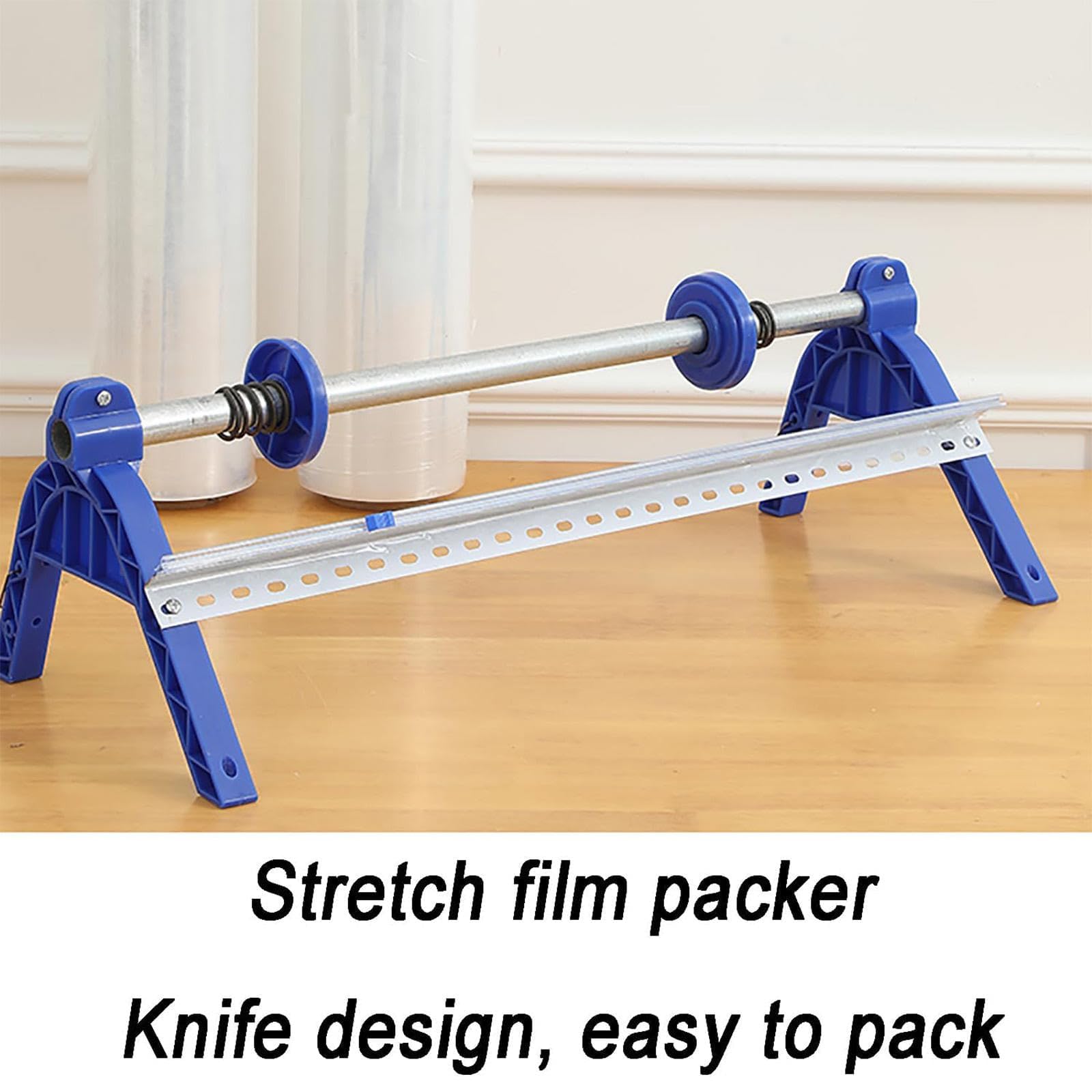 Dozownik folii stretch – ręczna owijka palet z przezroczystą folią stretch o szerokości 50 cm do paczki, kartonu, pudełka, bagażu, magazynu