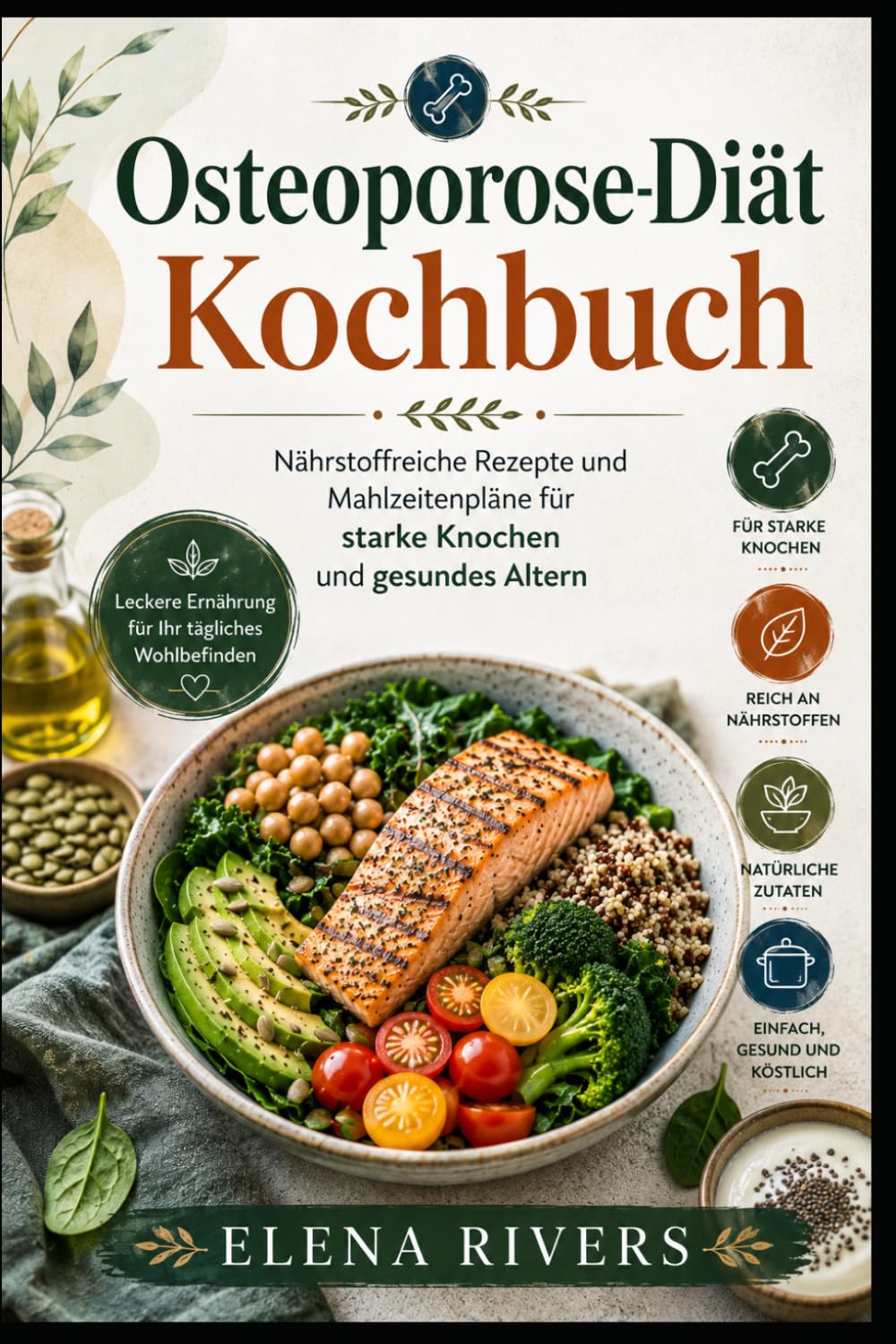 OSTEOPOROSE-DIÄT-KOCHBUCH: Nährstoffreiche Rezepte und Mahlzeitenpläne für Starke Knochen und Gesundes Altern
