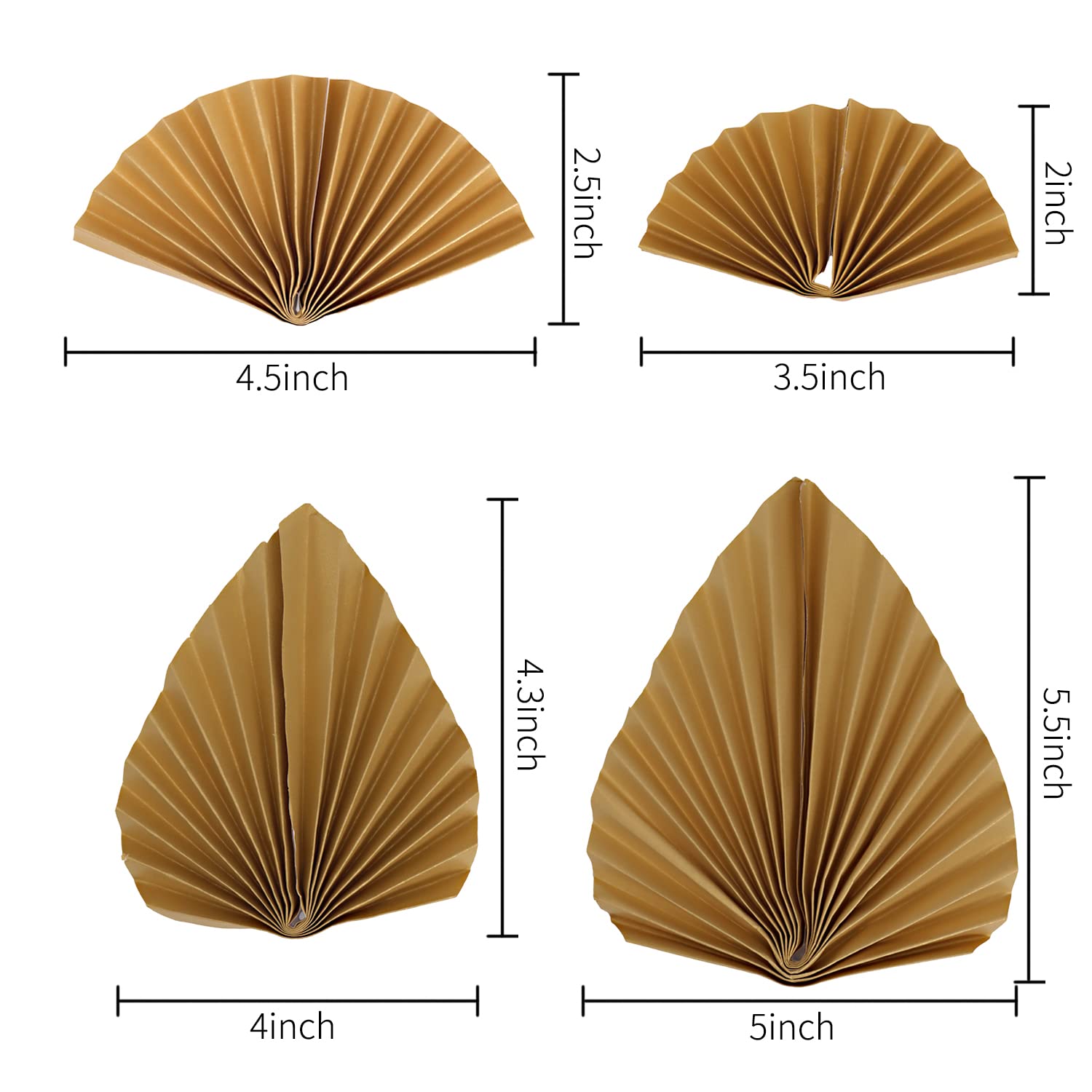 Gyufise Papier-Palmenfächer Kuchenaufsätze – Set Mit 6 Stück, 12x13 Cm, Für Hochzeit, Geburtstag & Party-Deko