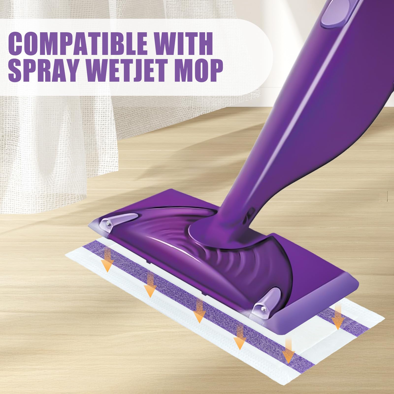 Paquete de 40 repuestos desechables para mopa Swiffer WetJet Wet Dry Mopping Pads, multisuperficie para limpieza de suelos