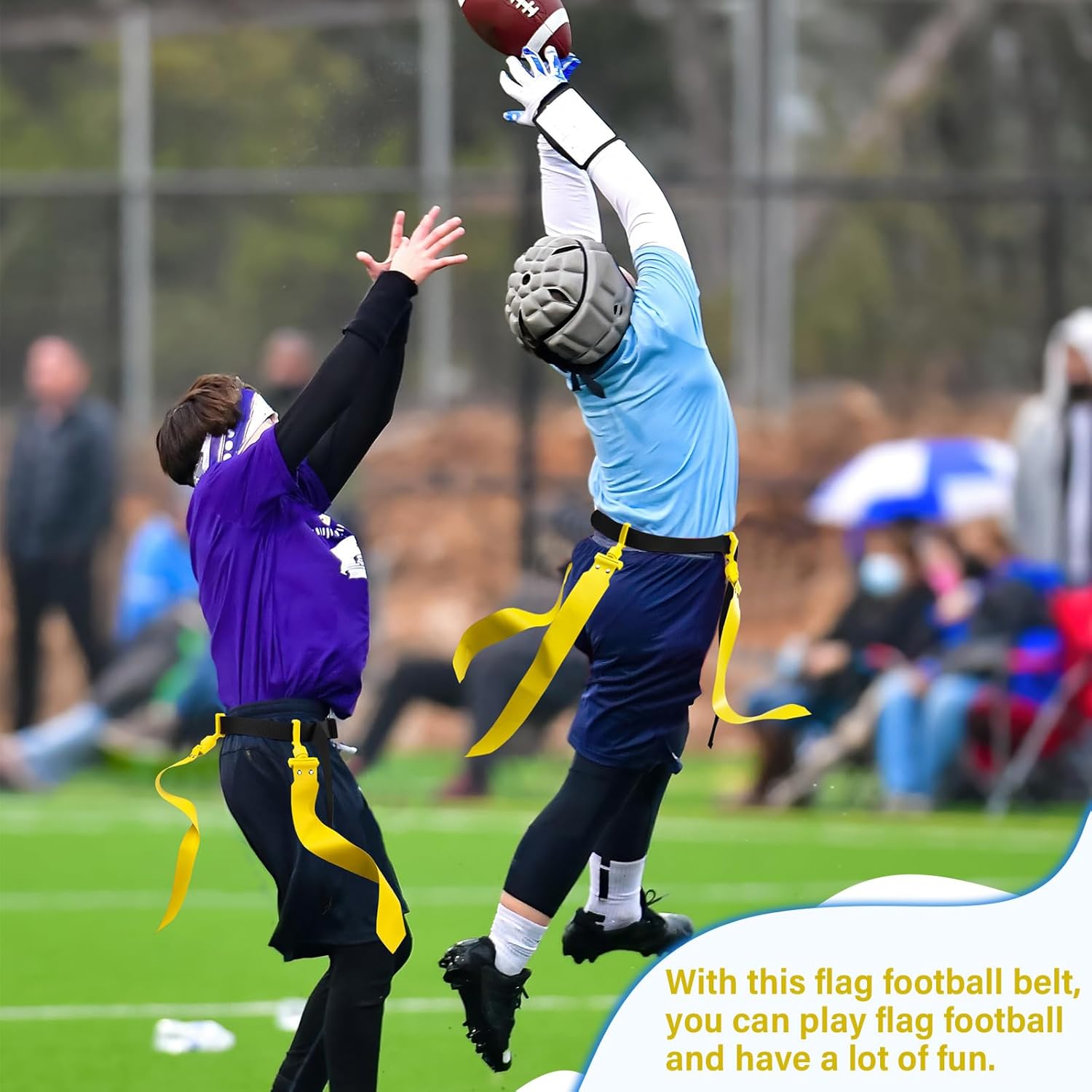 Hungdao 10/12 Players Flag Football Belts and Flags Adjustable Football Belts for Kids Teens Adults Team Training Sport Event - Image 4