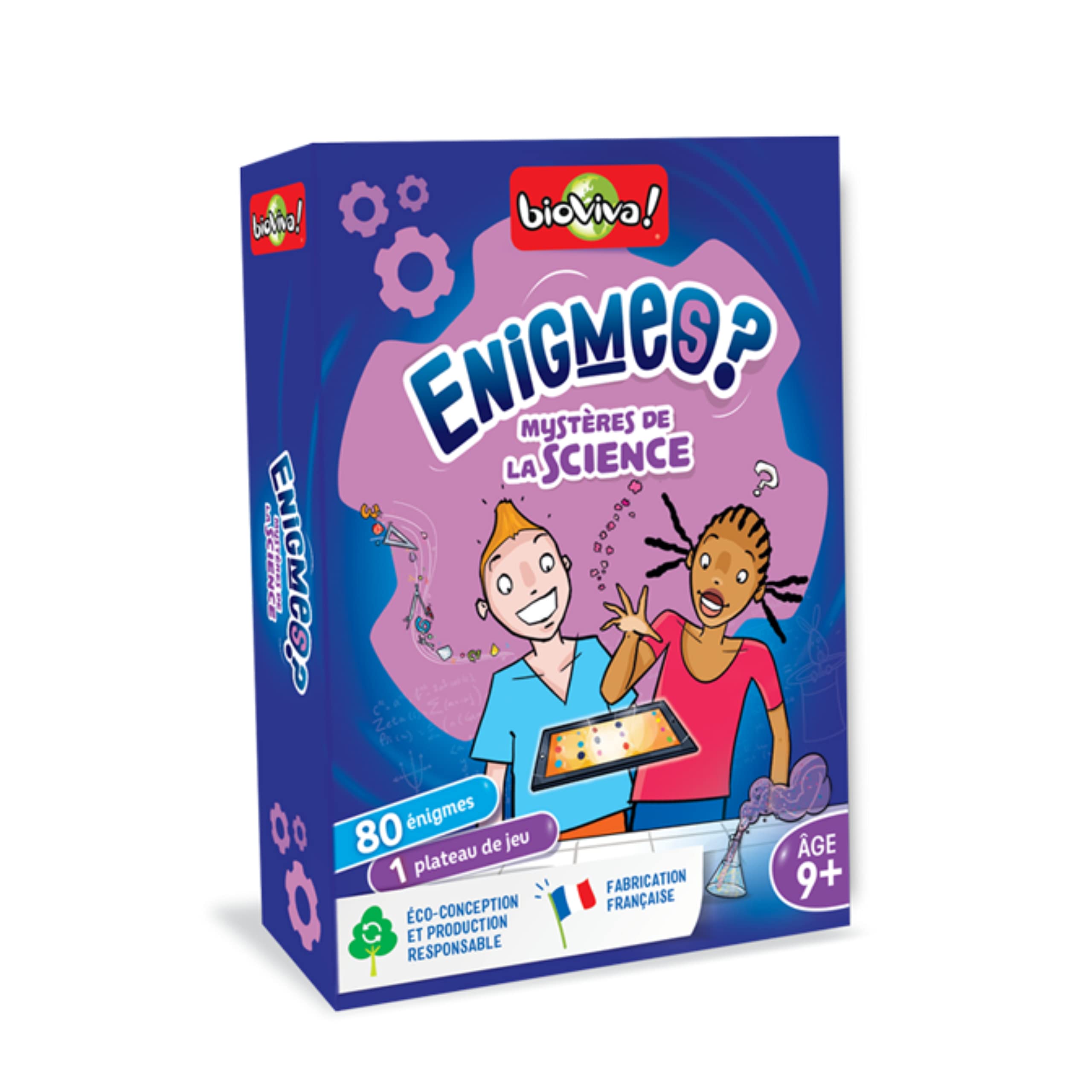 Bioviva Enigmi-C'era Una Volta. Spazio-Indovina la Risposta Il più Rapidamente Possibile Grazie agli indizi-Gioco di carte-2-6 Giocatori-7 Anni -Made in France-280310, Multicolore, 280310