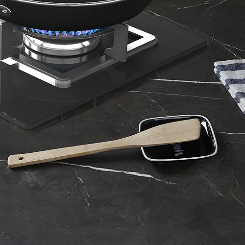 Miniatura 7 de Soporte de cuchara de cerámica para estufa de 4.75 pulgadas, soporte grande para cuchara para encimera de cocina, cuchara moderna para granja,