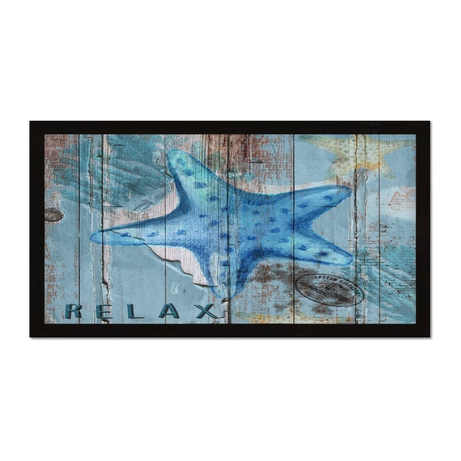 Crabe et poisson décor bois pour masquer un mur vide avec style