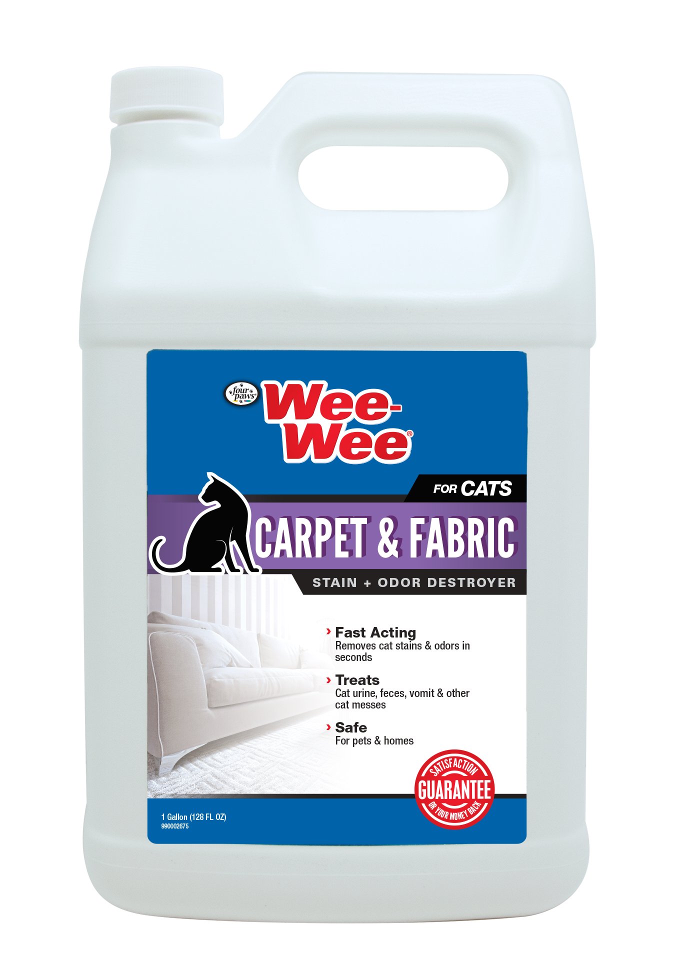 Four PawsWee-Wee Carpet & Fabric Stain and Odor Destroyer Cats, 128 oz
