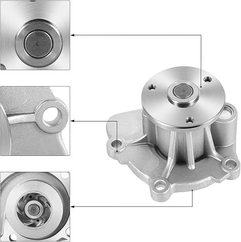 Miniatura 3 de AULINK AW6038 Bomba de agua 5047138AA con junta (motor 2.0L 2.4L) para Chrysler 200,08-14 Dodge Avenger, calibre 07-12, viaje 09-20, Jeep Cherokee