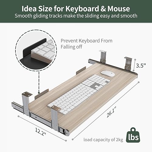 Miniatura 9 de FEZIBO Escritorio eléctrico de pie ajustable en altura con 4 cajones y bandeja para teclado, mesa de 55 x 24 pulgadas con estante de almacenamiento,