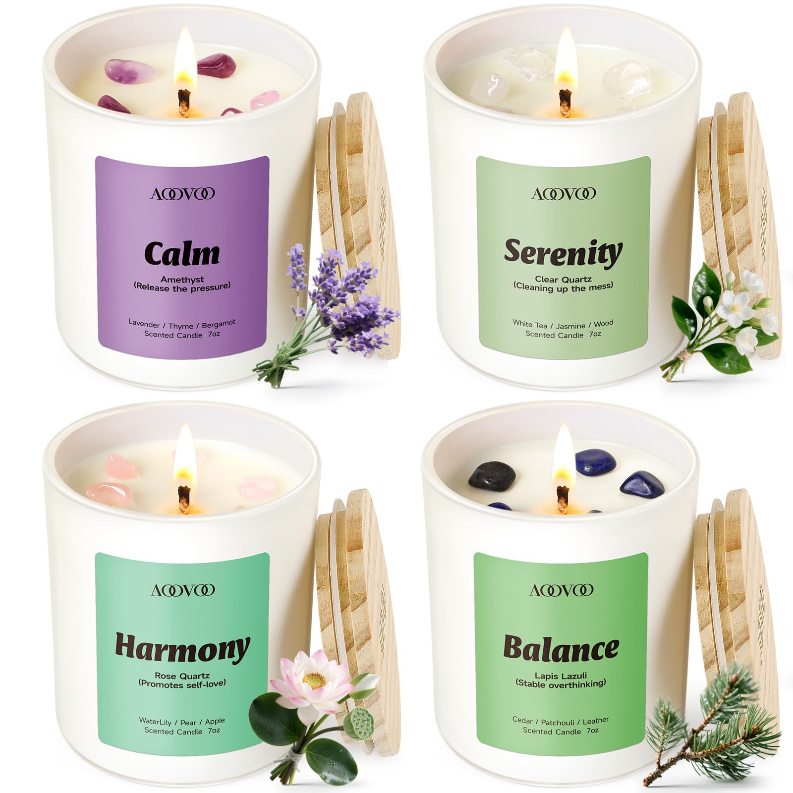 AOOVOO Calm Candles Set