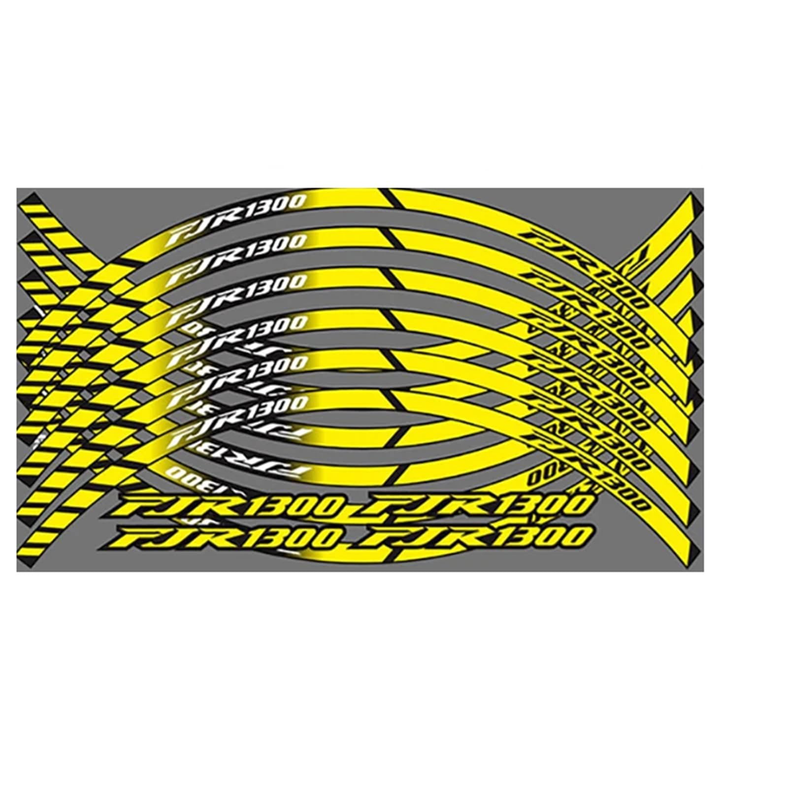 for Yamaha FJR 1300 Fjr1300 Motorcycle Rim Stickers Waterproof Reflective Front Rear Tire