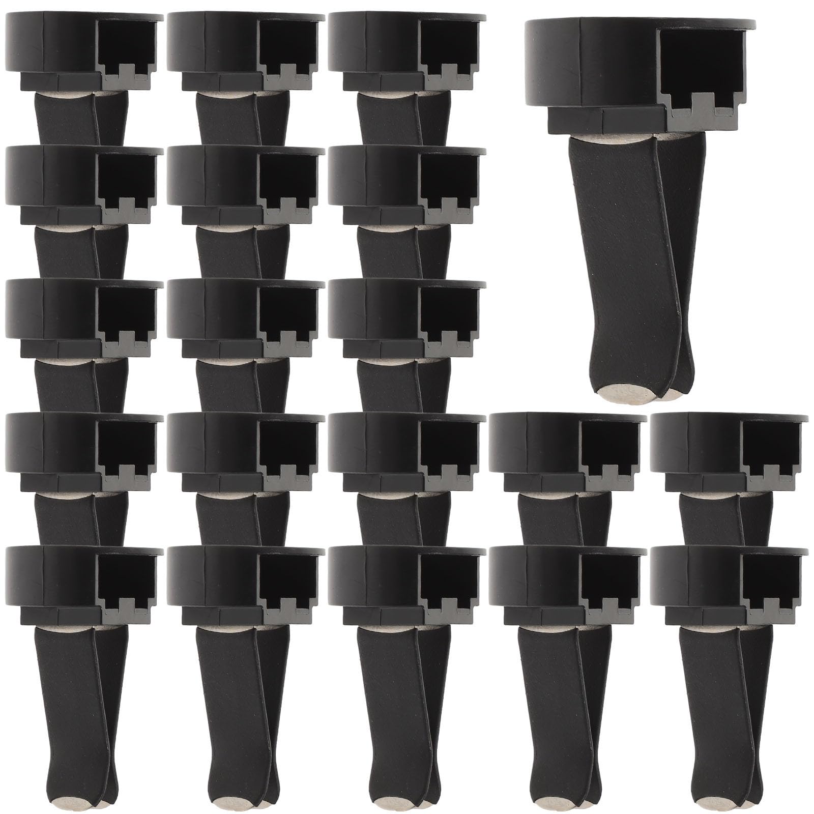 Clip per Bocchetta Aria Auto 100 Pezzi in Metallo Nero | Presa Aria e Uscita Clima, Installazione Rapida, Struttura Robusta, Adatti a Decorazione e Fai da Te