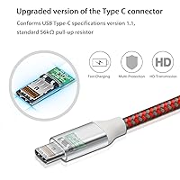 Vista 3 de Fasgear Cables USB C a USB A, paquete de 3 cables de carga rápida 3A de 10 pies de largo, tipo C, 2.0, trenzados, compatibles con Galaxy S21 Plus