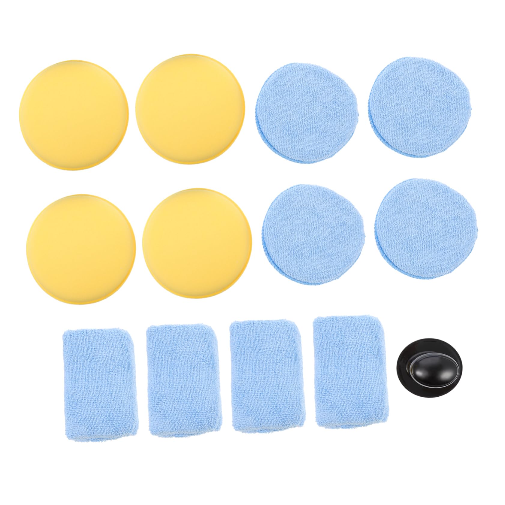 Gatuida 13pcs Car Waxing and Polishing Sponge Towels Hand-held Microfiber Cleaning Pads for Efficient Car Care and Scratch Removal