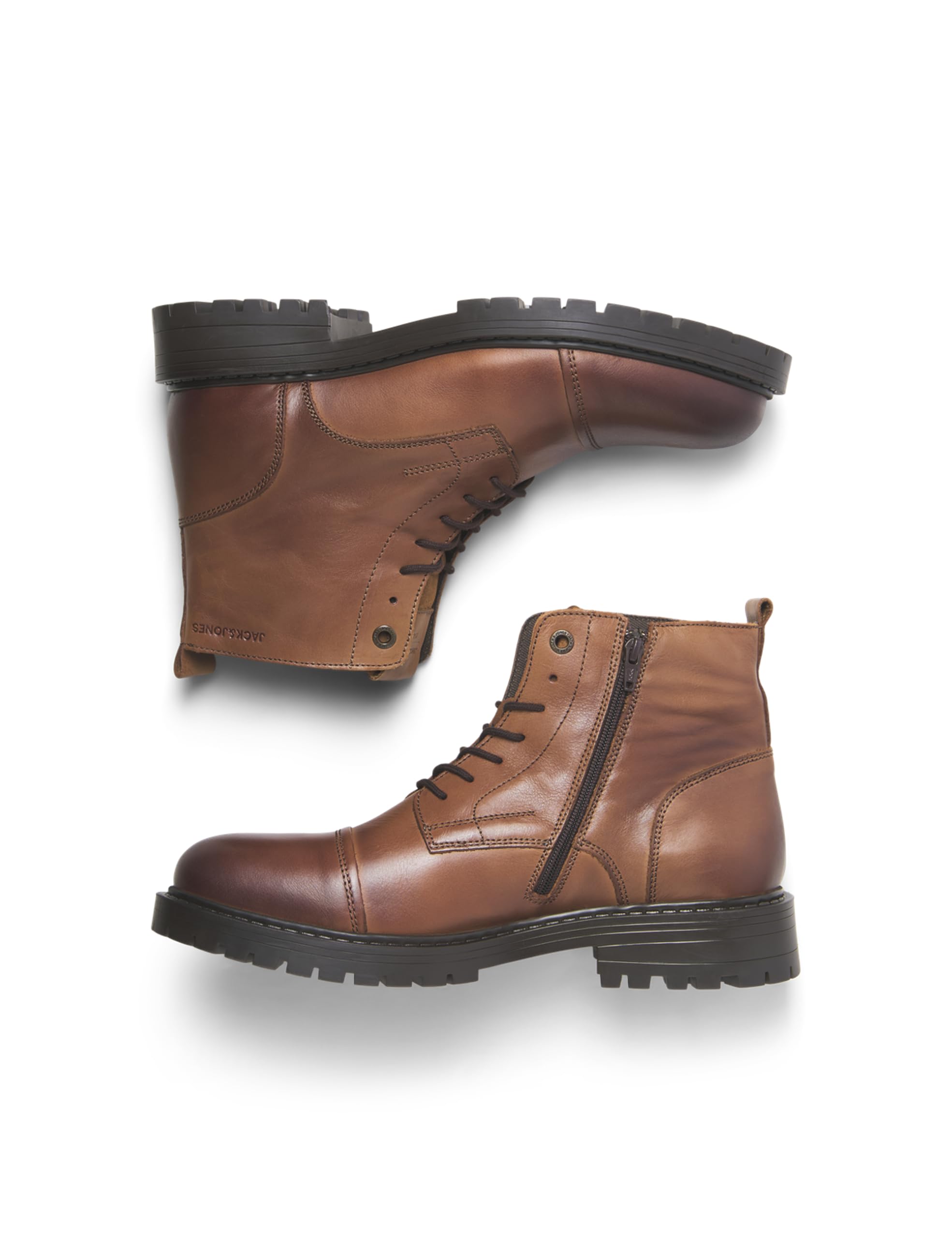 JACK & JONES Jfwtremor Bottes en Cuir Sn Bottines à lacetsHomme
