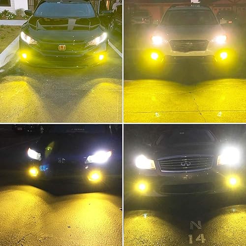 Miniatura 2 de AUXLIGHT H3 Bombillas LED antiniebla DRL, 3000 lúmenes, bombillas de repuesto extremadamente brillantes para automóviles, camiones, amarillo dorado